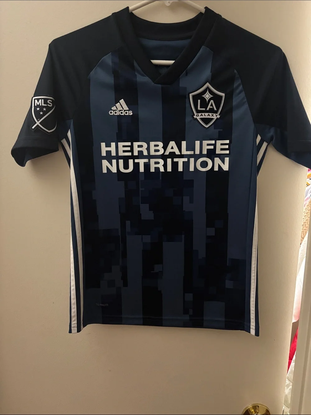 adidas LA Galaxy Dark Navy & Navy Blue Home Jersey